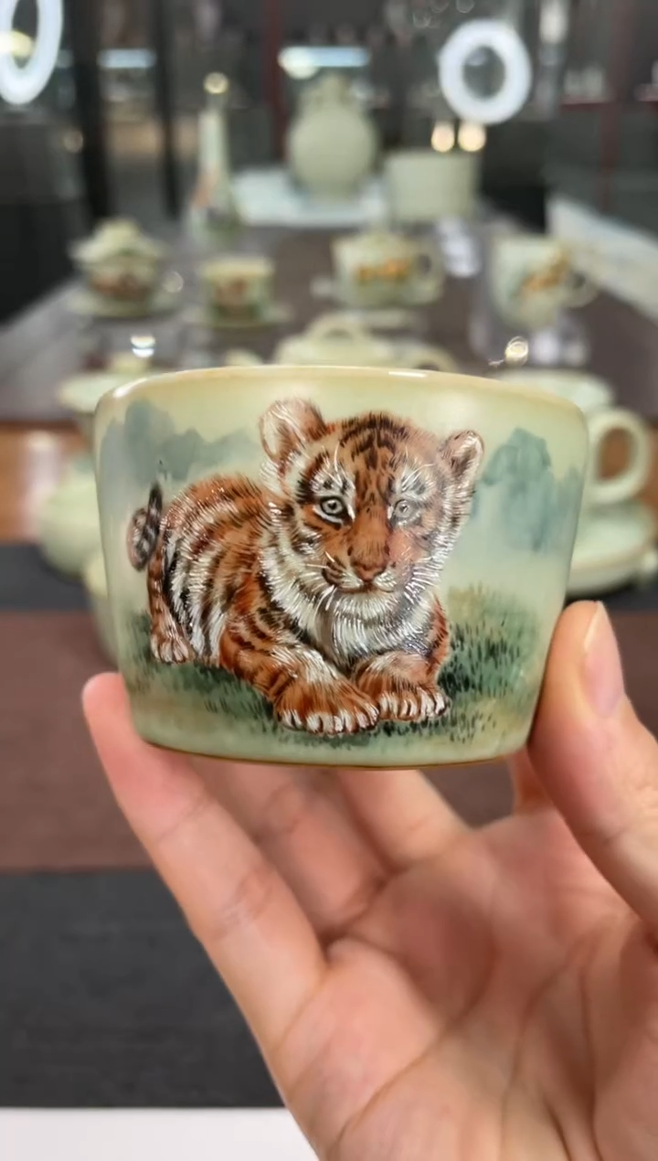 【闪购商品】余秀华彩绘竹节杯（小虎）