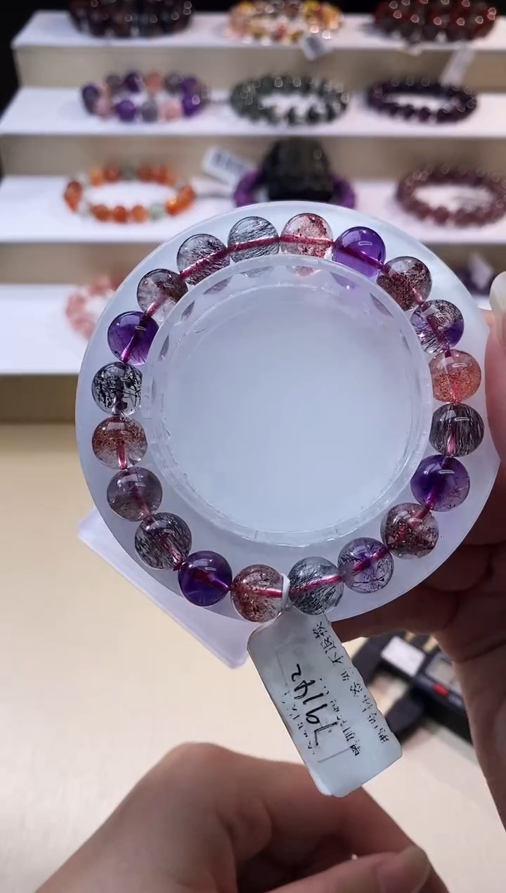 【闪购商品】水晶手链未镶嵌黑加仑超七9m+
