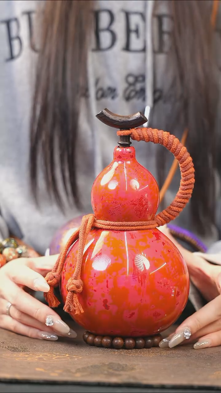 【闪购商品】XJ199漆艺酒葫芦不包手串及旋转底座