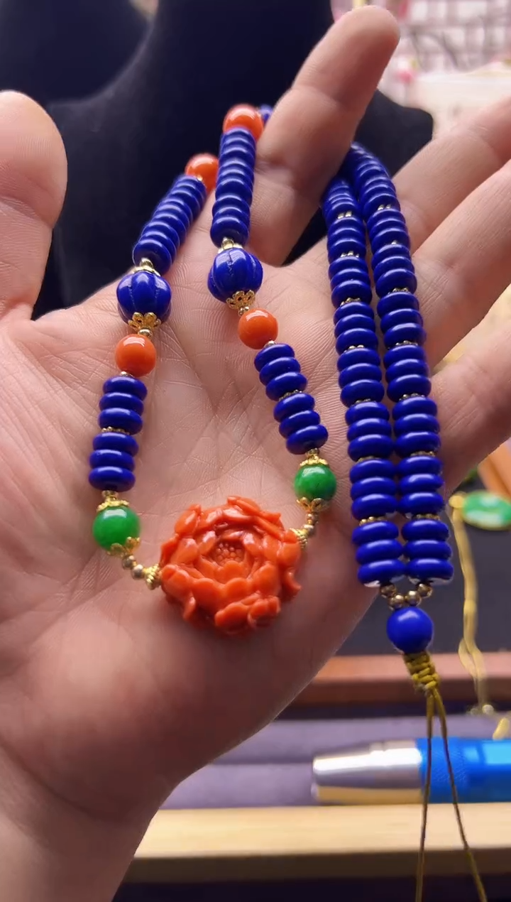 【闪购商品】青金石颈饰14K金镶嵌X24        