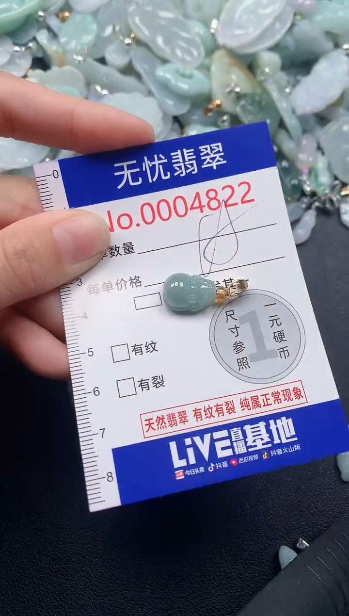 吊坠(不含链)未镶嵌翡翠4822