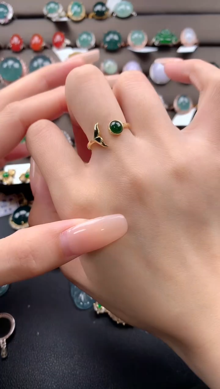 【闪购商品】翡翠戒指银S925镶嵌4324324