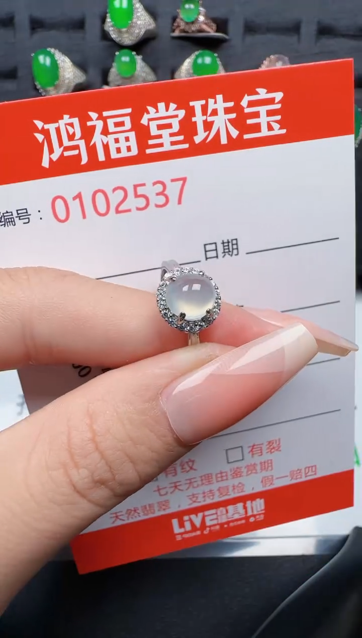 【闪购商品】翡翠戒指银S925镶嵌2537