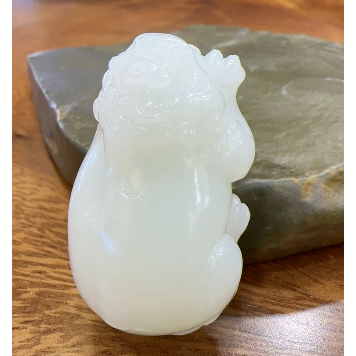 和田玉羊脂白玉吊坠貔貅