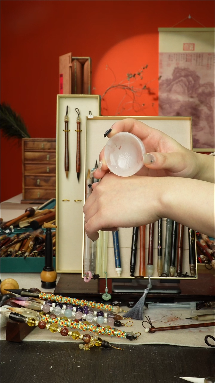 197号闪孤品高货毛笔链接 清水试笔 蘸墨不退