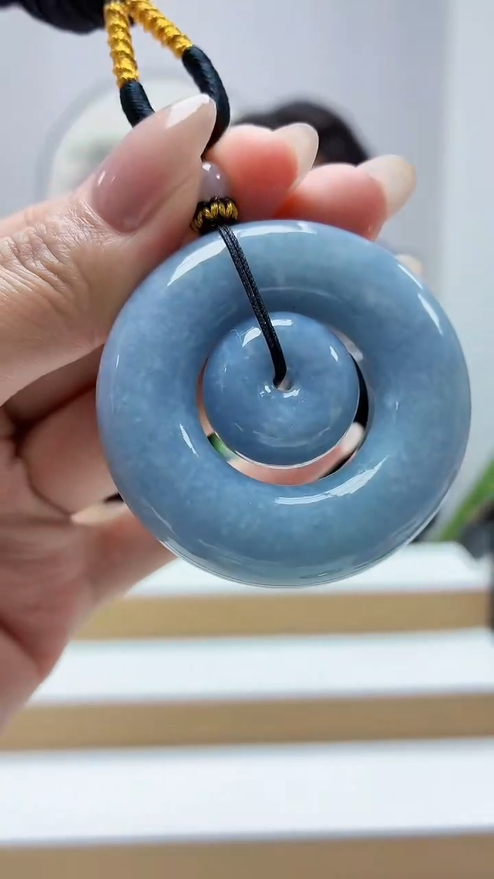 未镶嵌定制翡翠5060MM-毛货挂件78