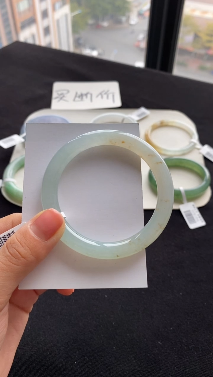 【闪购商品】翡翠手镯（圆镯）未镶嵌54圆条--不退不换