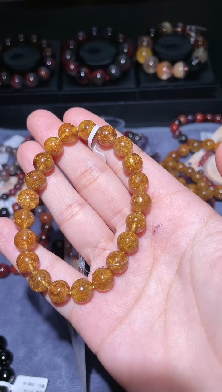 【闪购商品】水晶手链未镶嵌钛晶花9mm-12