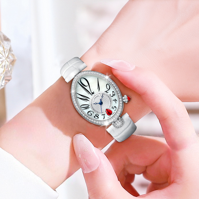 皇后系列 女士全自动机械腕表镶钻日历款（小夏）