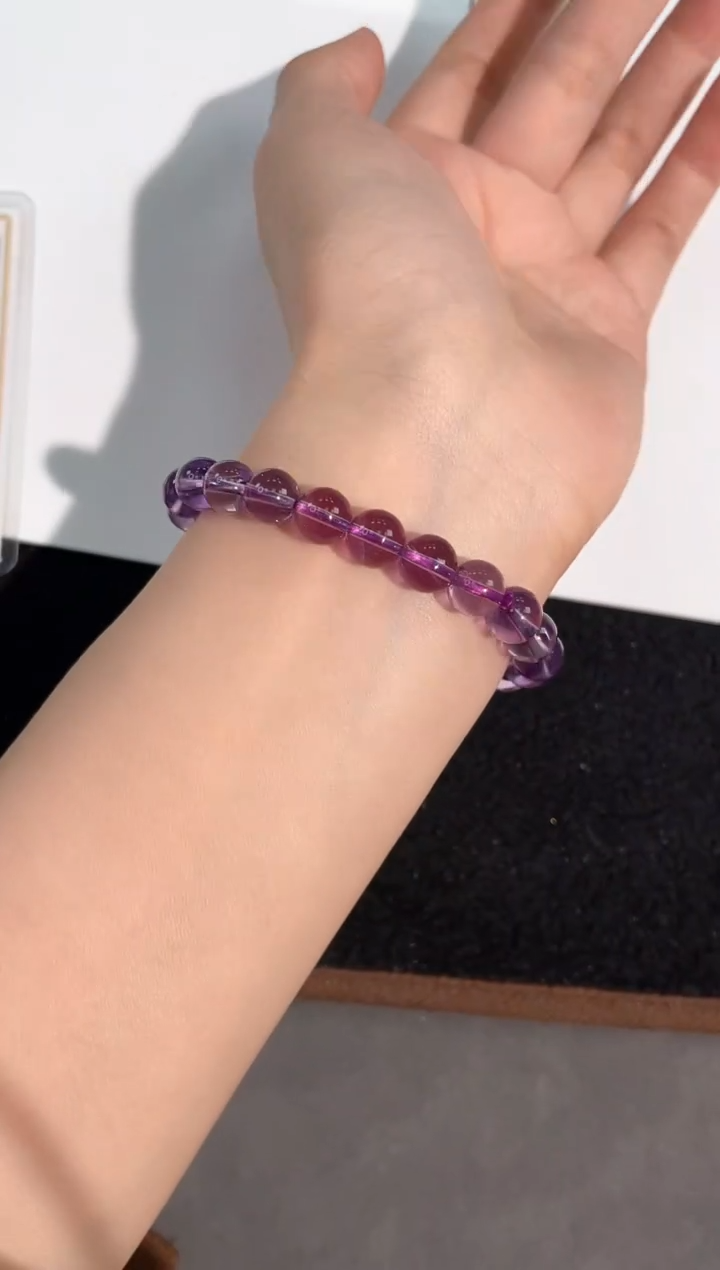 【闪购商品】水晶手链未镶嵌75号紫水单圈8mm
