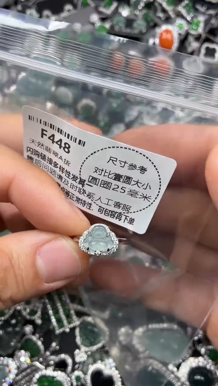 颈饰未镶嵌翡翠F448戒指