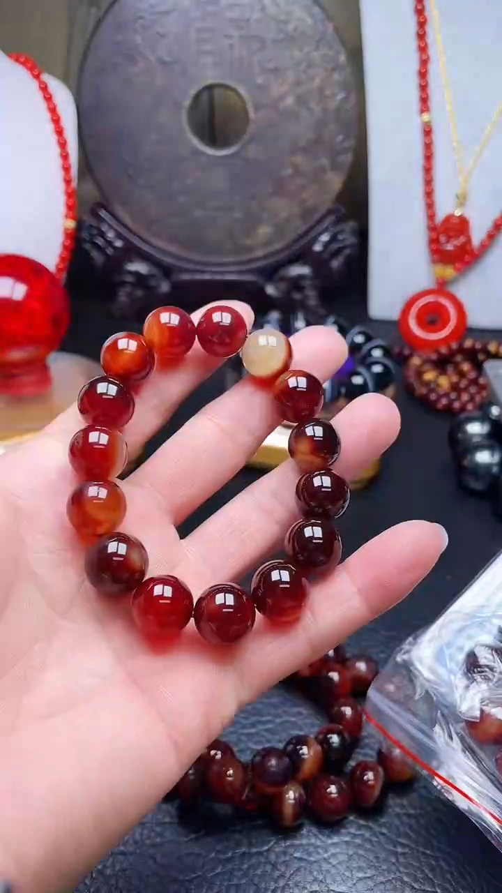 未镶嵌手链玛瑙/玉髓天然珠宝金刚血离子【多样性拍一发一】