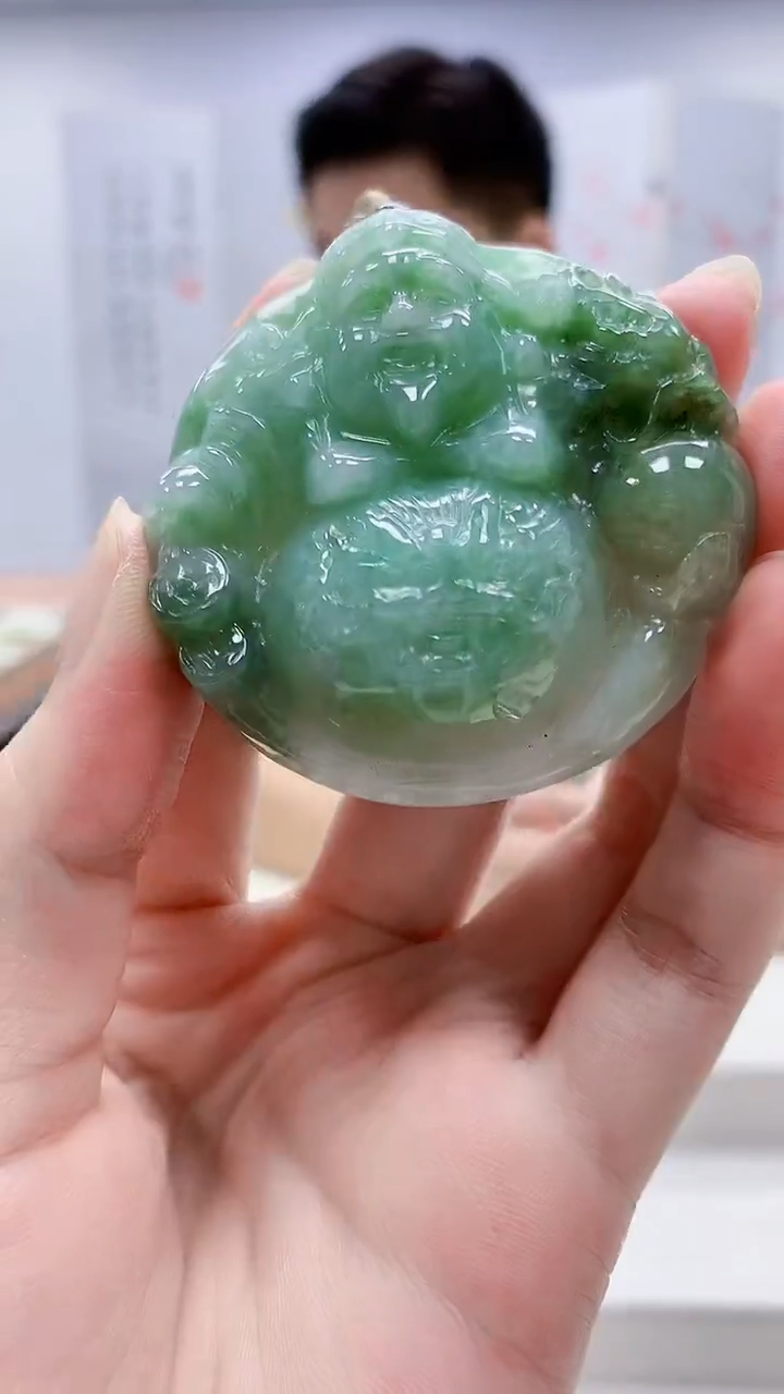 定制翡翠未镶嵌4917zm-毛货挂件19财神
