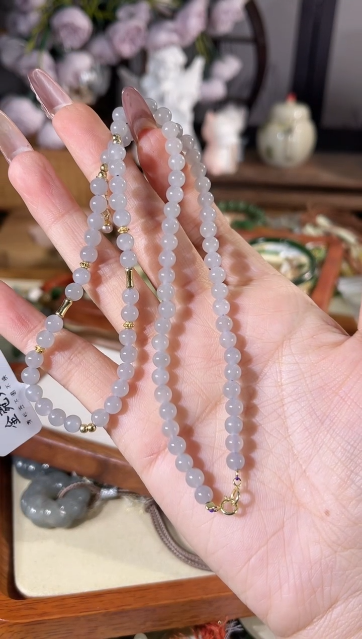 项链银S925镶嵌和田玉多样性发其一孤品默认微瑕