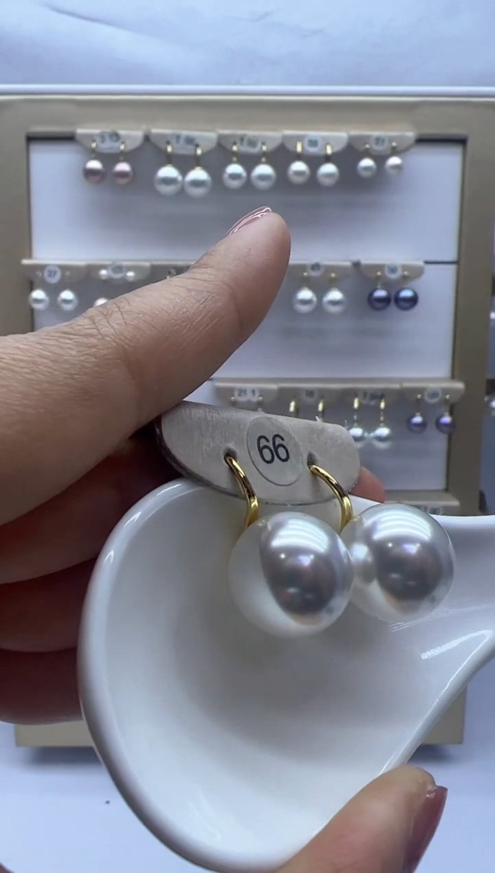 【闪购商品】淡水珍珠耳饰18K金镶嵌66