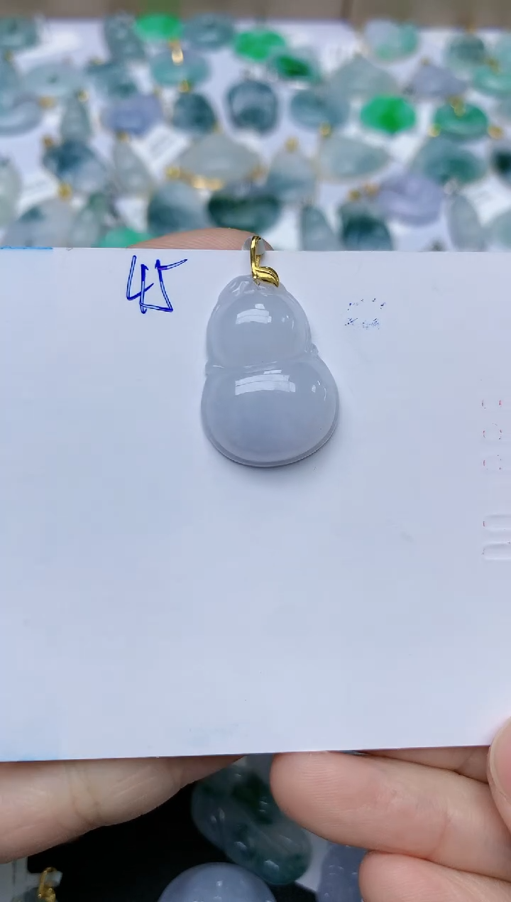 【闪购商品】翡翠颈饰18K金镶嵌天然翡翠A货    