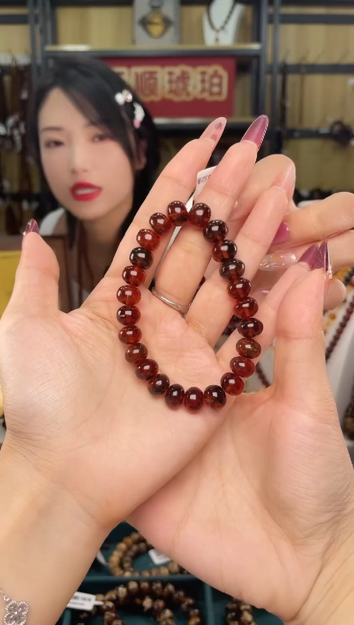 【闪购商品】琥珀裸石未镶嵌10+血珀手串