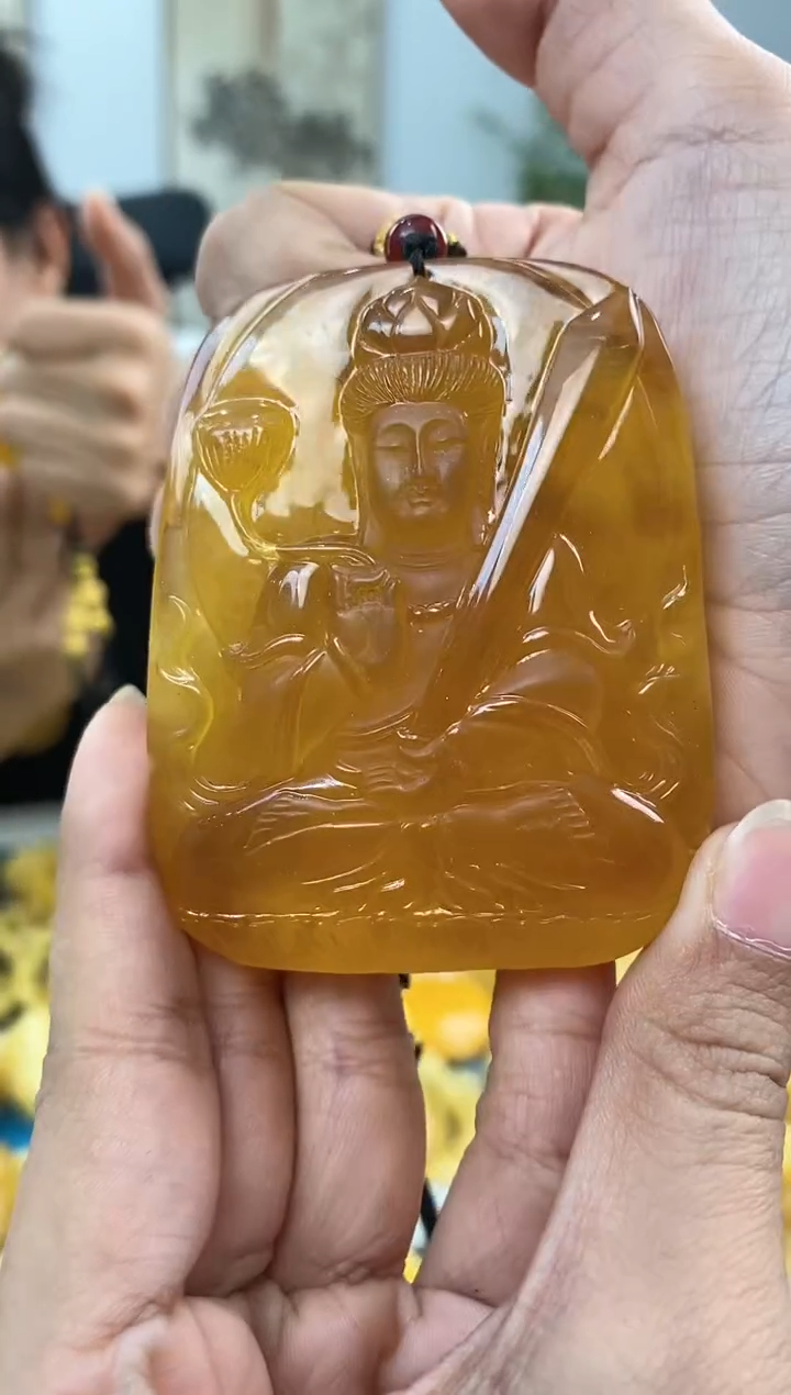 【闪购商品】蜜蜡裸石未镶嵌天然琥珀蜜蜡观音