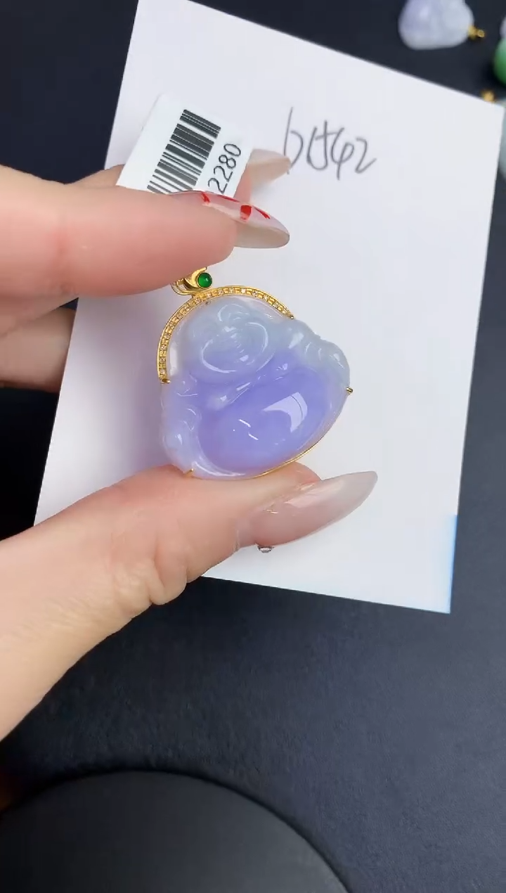 【闪购商品】翡翠颈饰18K金镶嵌0000000000