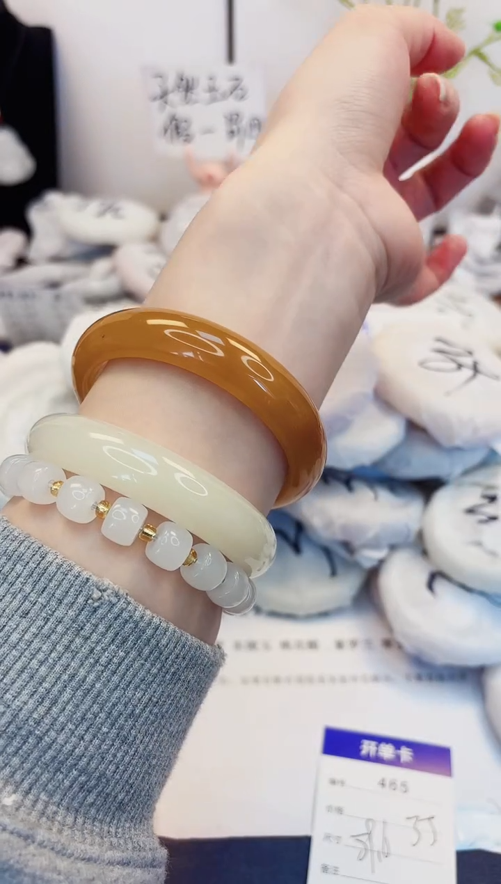 【闪购商品】石英质玉手镯未镶嵌465-财气镯-圈口59