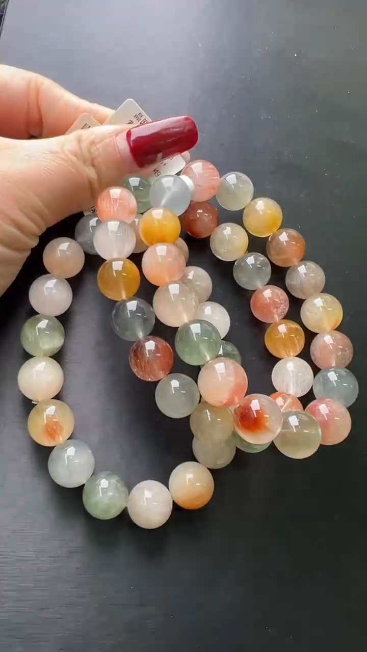 【闪购商品】水晶手串未镶嵌彩兔毛手串12m+多样性发一X30775