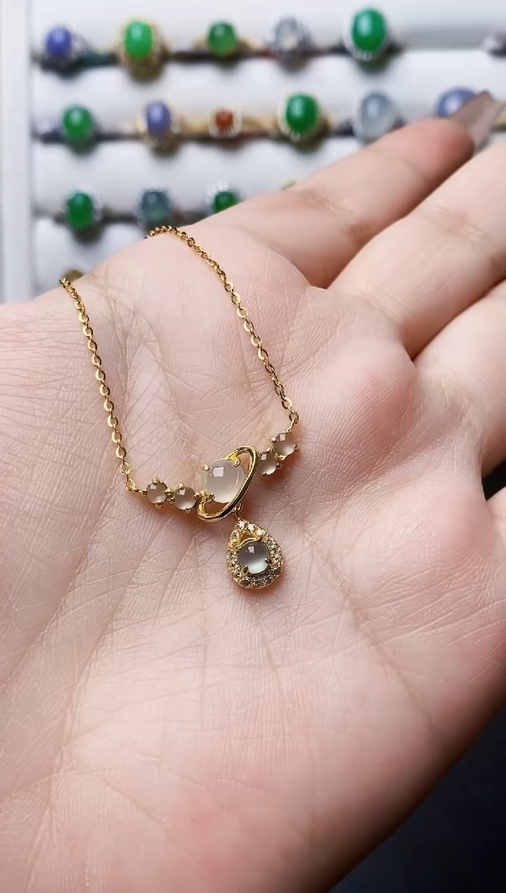 银S925镶嵌戒指翡翠0590