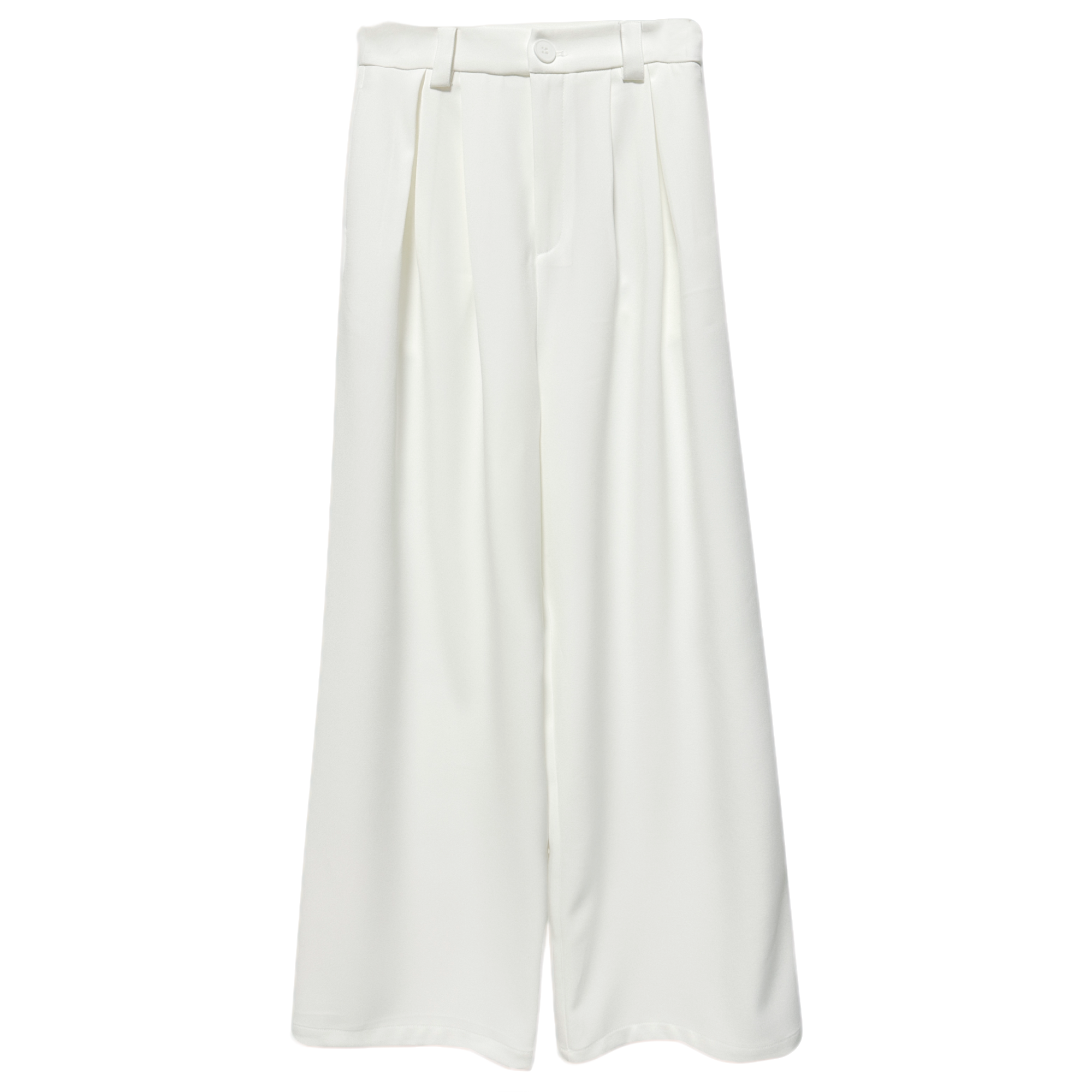 2025春季气质轻奢简约时尚潮流百搭显瘦白色阔腿裤休闲裤西裤