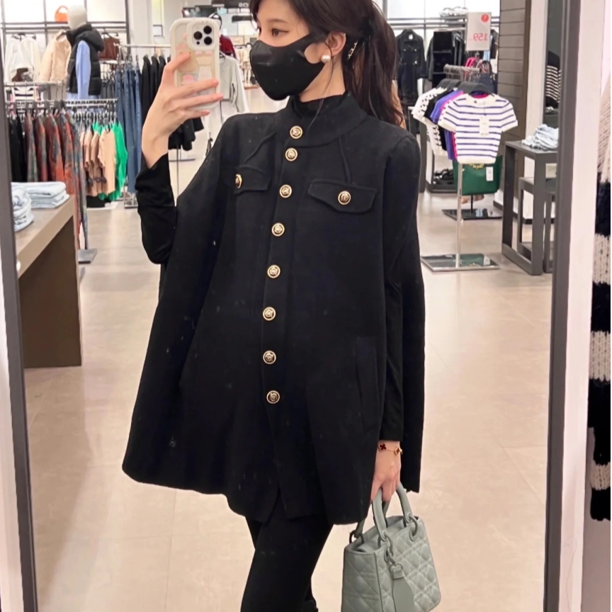 99新 LouisVuitton/路易威登 黑色斗篷 36 12728172