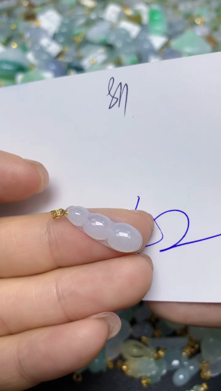 【闪购商品】翡翠挂件18K金镶嵌 天然翡翠A货