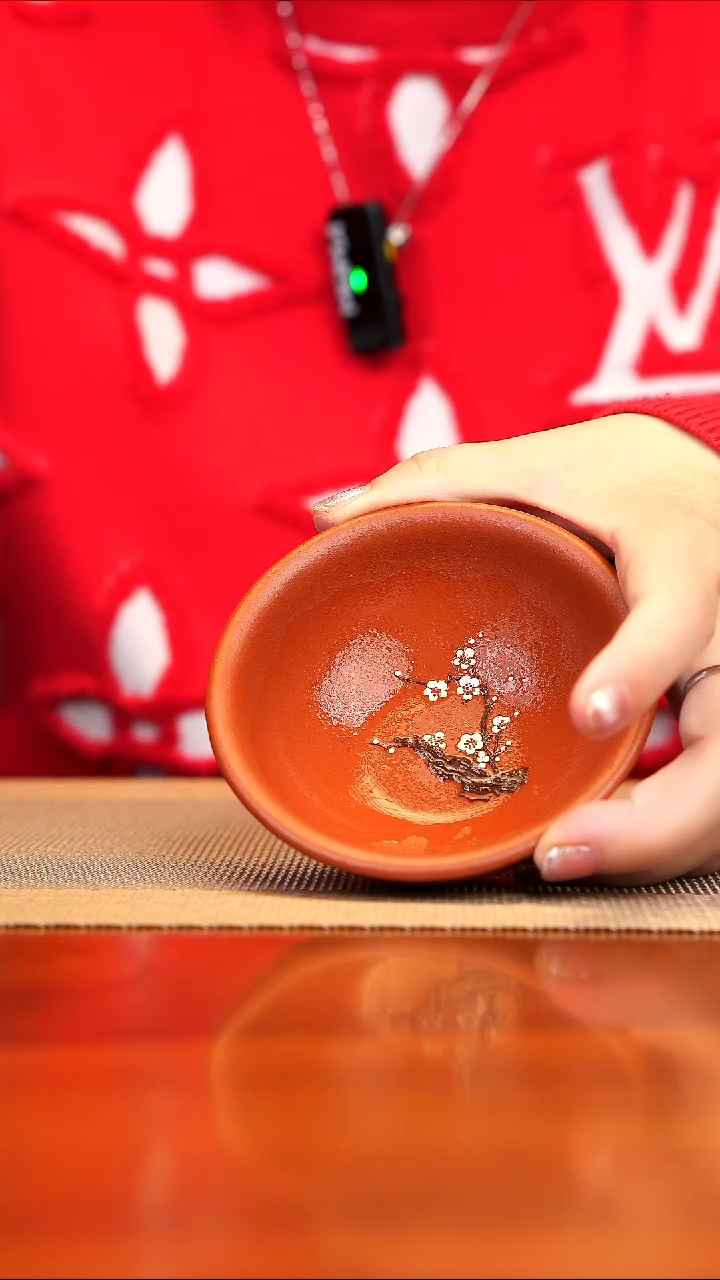 【闪购商品】紫砂茶壶朱泥普洱碗杯 梅花