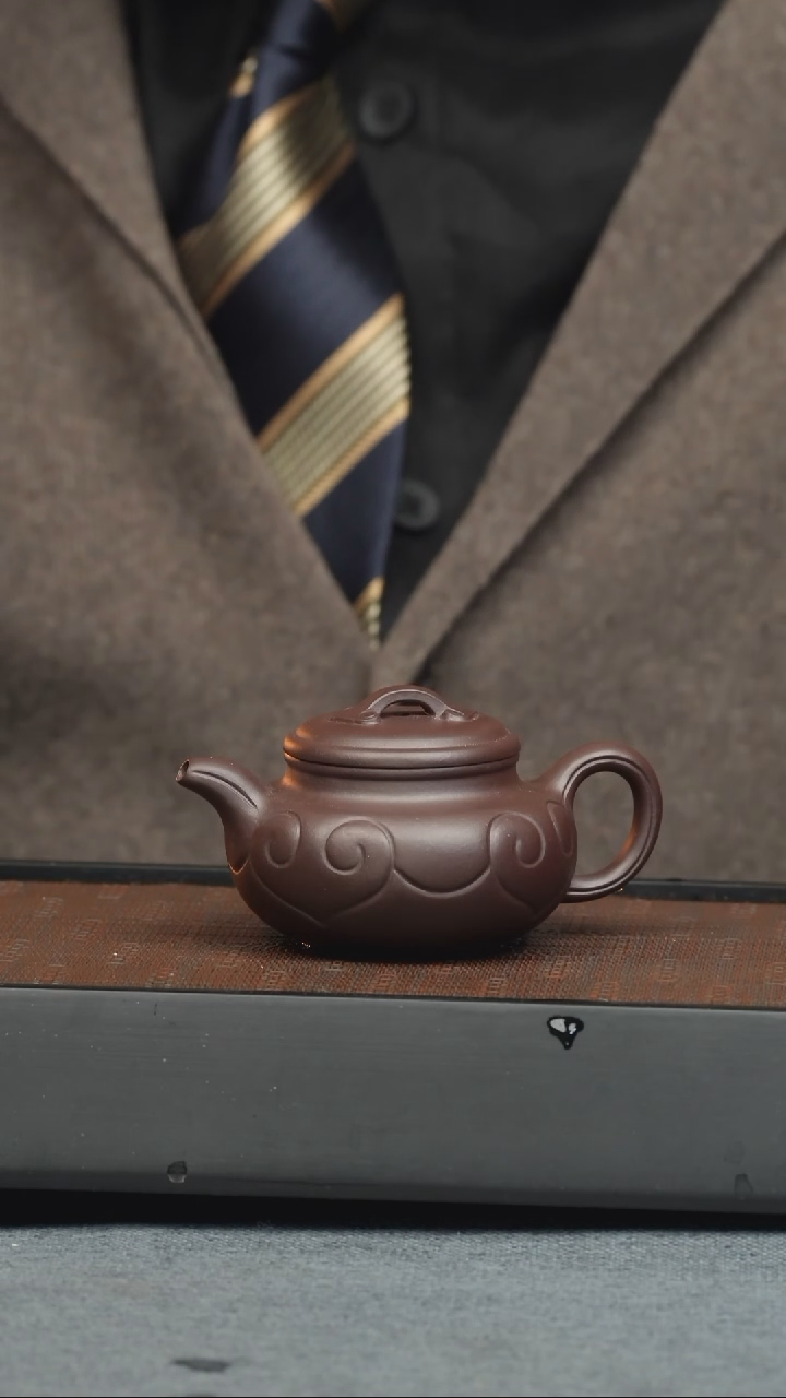 【闪购商品】紫砂茶壶五堂 仿古如意-120cc