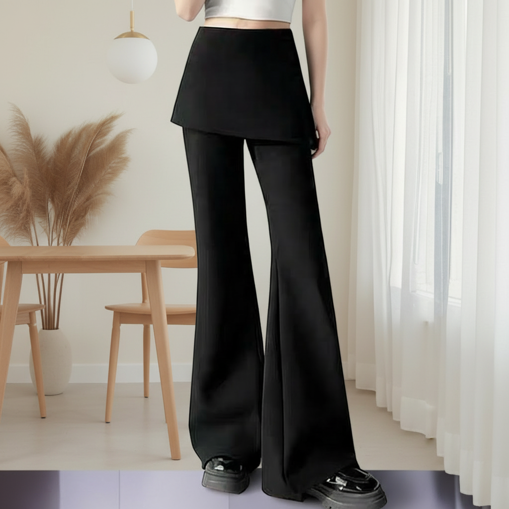 2025冬季新款【加绒】遮肉屁帘长腿裙裤微喇裤8226*