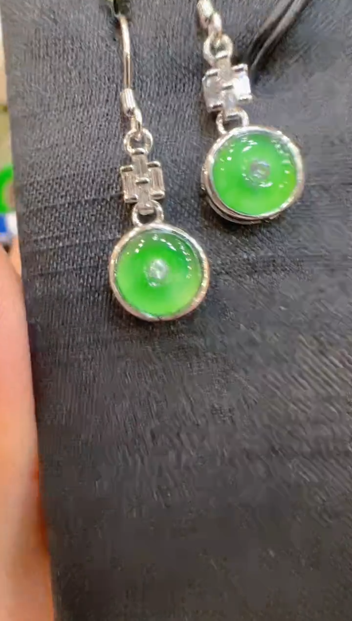 翡翠银S925镶嵌耳饰多样性团购发一件