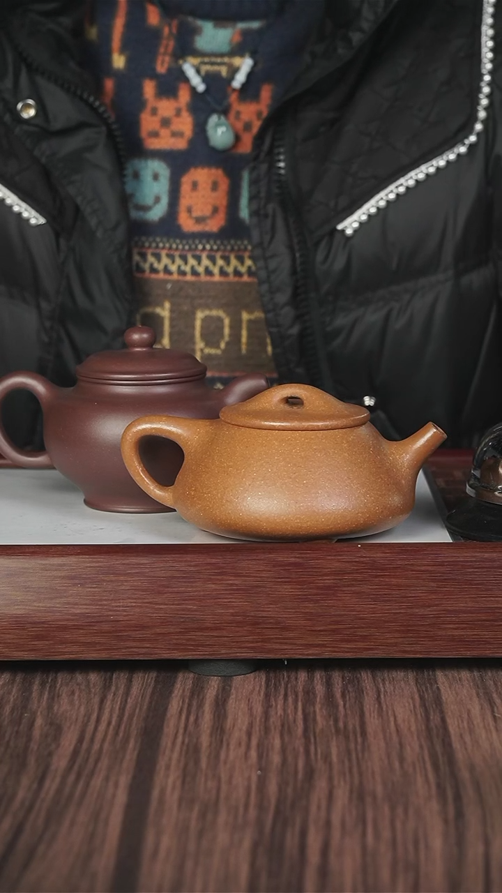 【闪购商品】紫砂茶壶lxr紫泥掇只+沉香段景舟石瓢