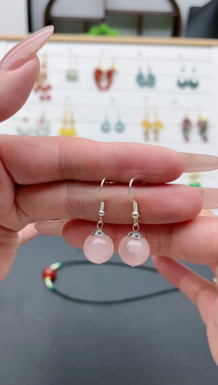 【闪购商品】水晶耳饰银S925镶嵌1102AAA