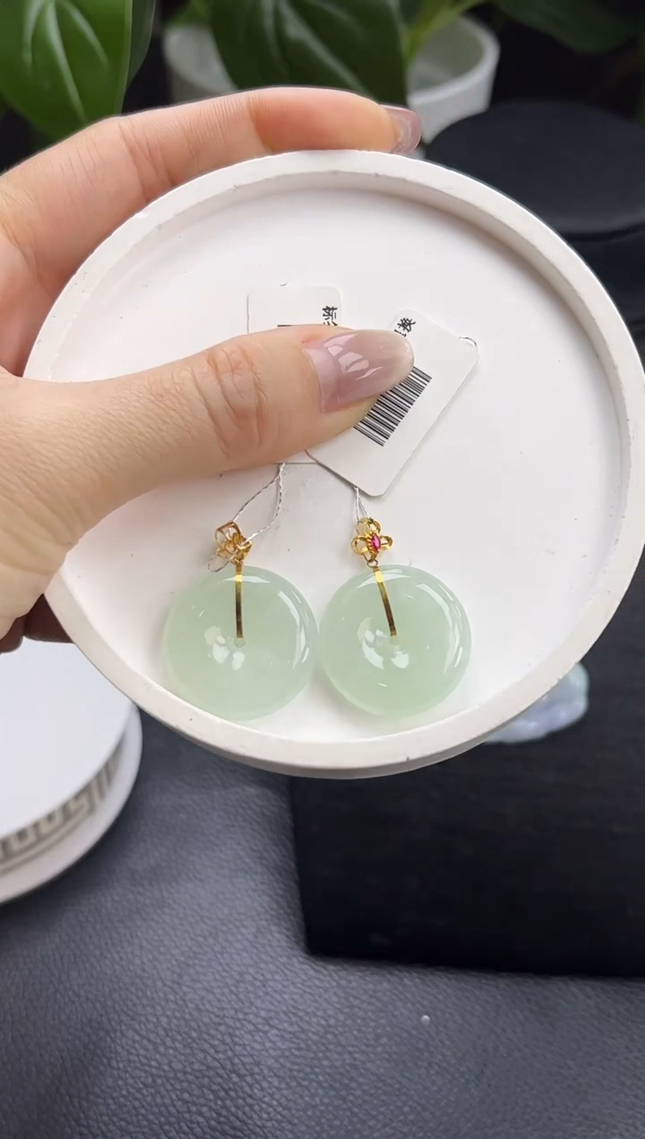 【闪购商品】翡翠颈饰18K金镶嵌YM-58-1平安扣多样性发一