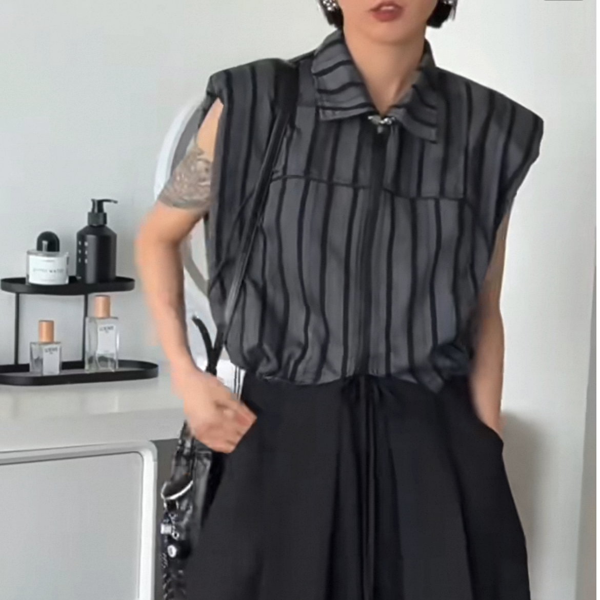 月月家/5200 夏季新款女装马甲宽松型女性衬衫马甲休闲百搭时尚