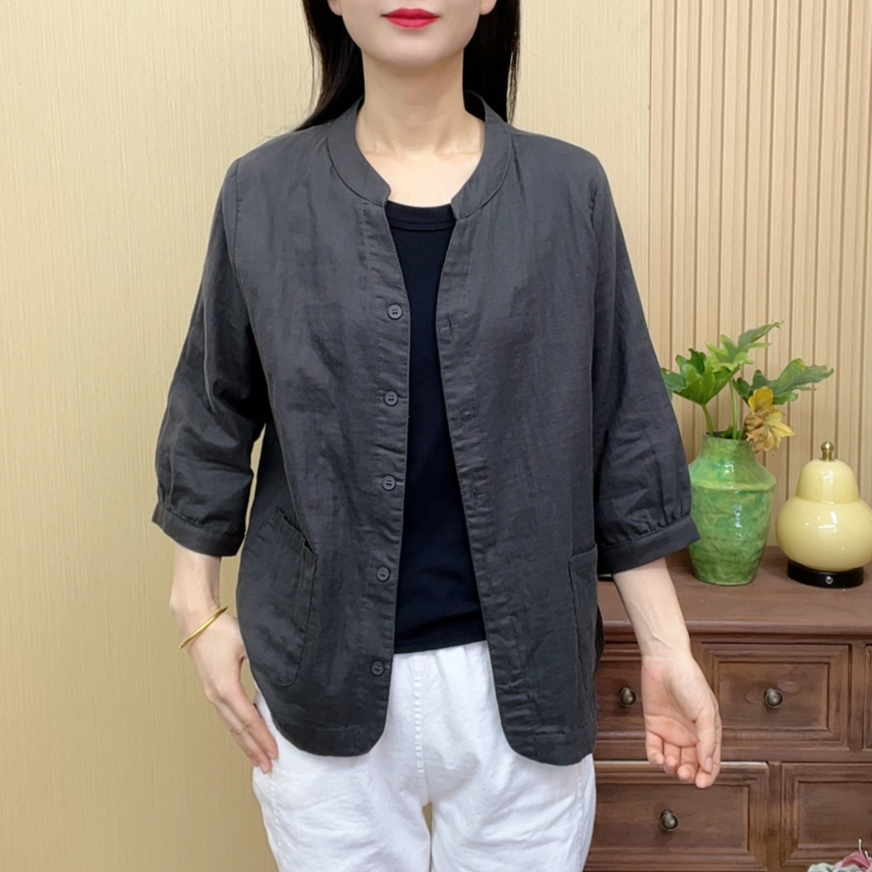 2025夏季新款休闲百搭开衫洋气减龄女上衣薄款