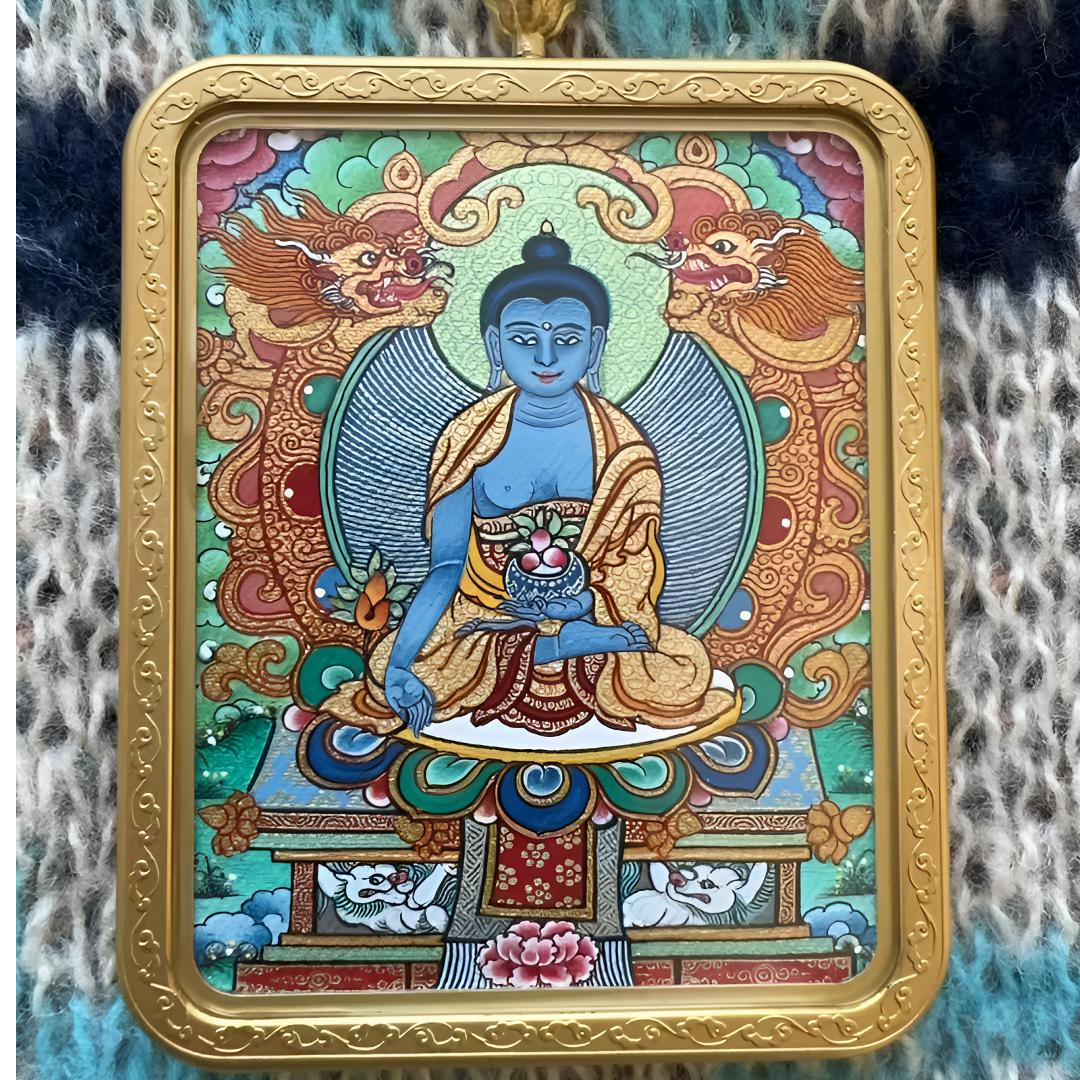 【加羊当周】热贡纯手绘唐卡 药师傅