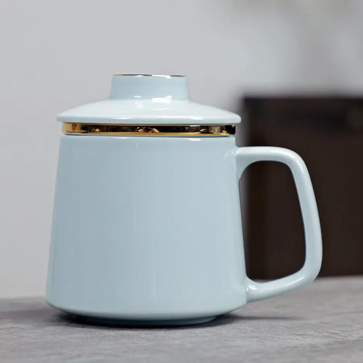 高级过滤泡茶喝水陶瓷杯办公杯