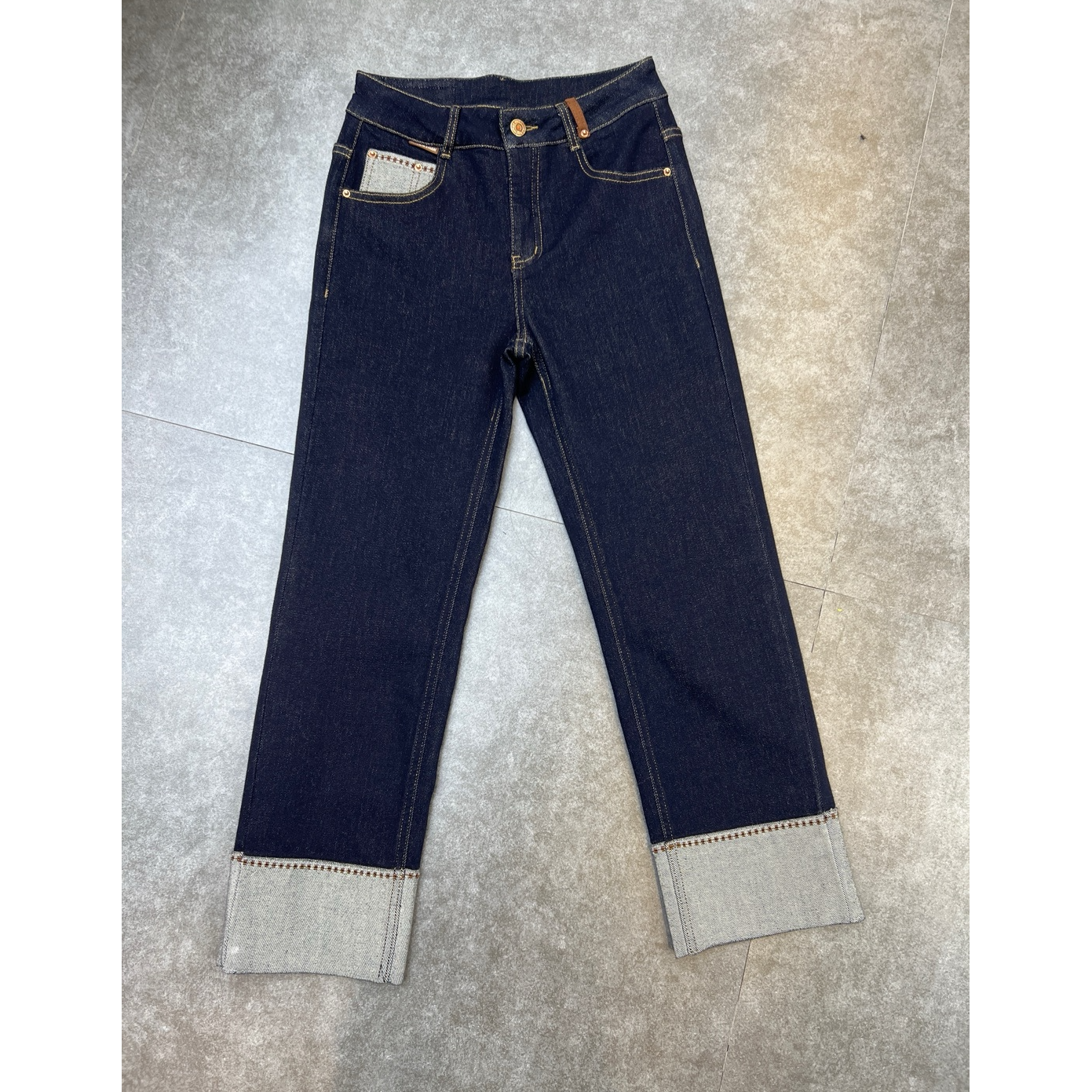 【元旦福利款】百搭拼色烟管裤1515