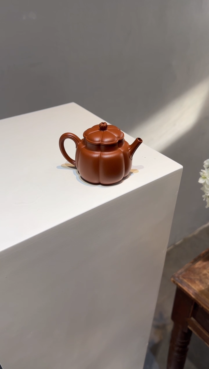 茶壶紫砂旺*繁花 朱泥
