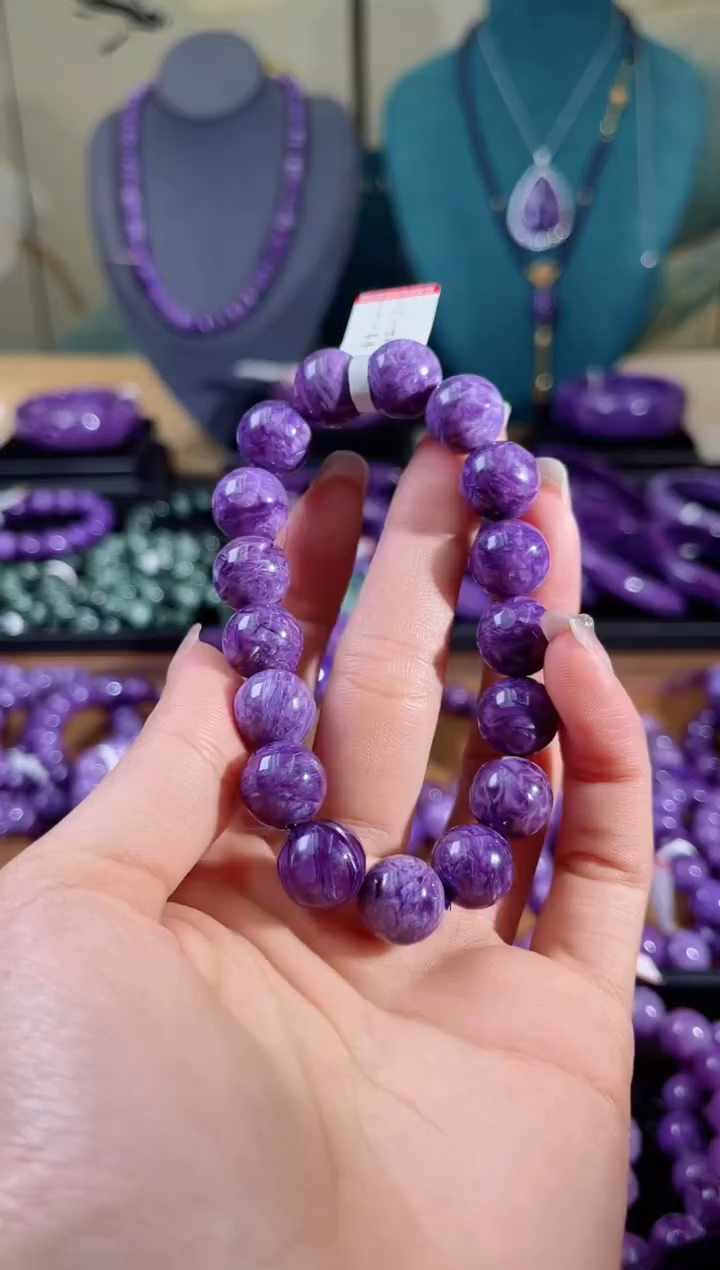 【闪购商品】查罗石（紫龙晶）手串未镶嵌12mm