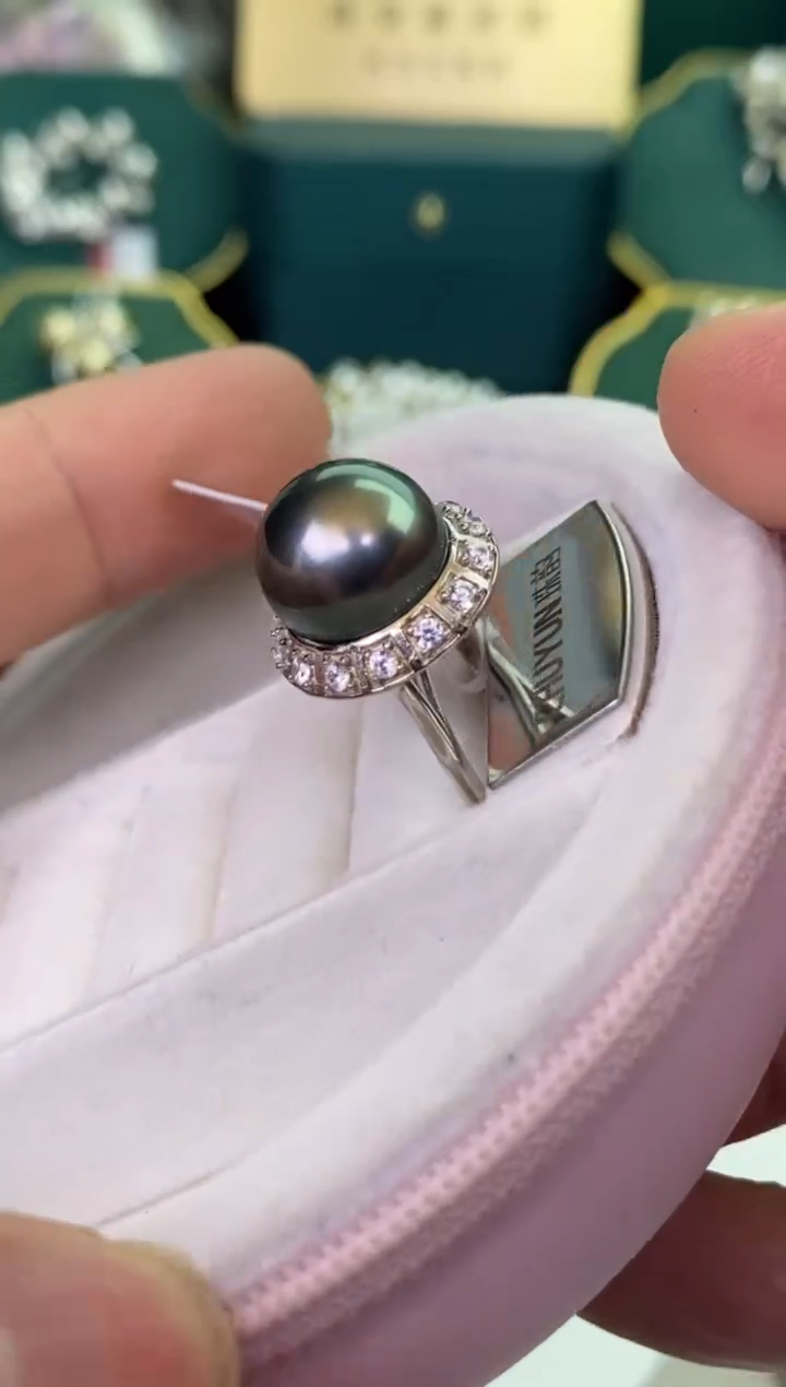 【闪购商品】海水珍珠戒指银S925镶嵌12-13
