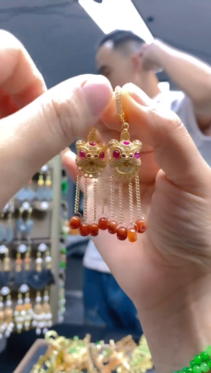 【闪购商品】翡翠耳饰合金0189翡翠耳包