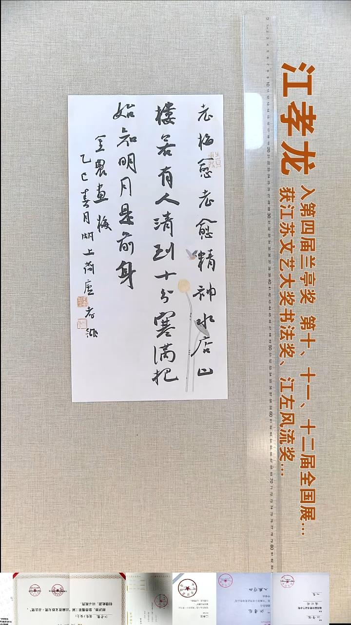 书法江孝龙书法福利23*46老梅