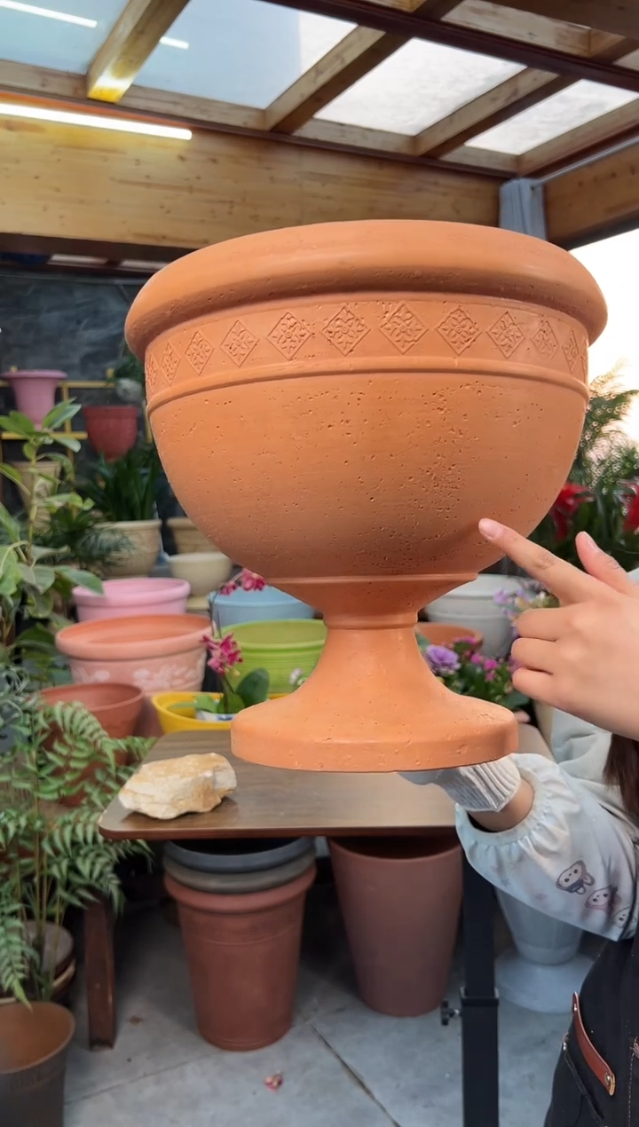 33*32/橙色外贸尾单福利酒杯花盆/G33