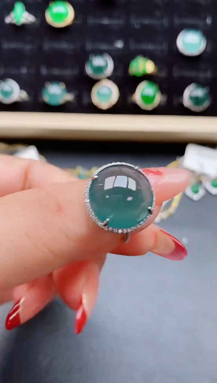 【闪购商品】翡翠戒指银S925镶嵌321321