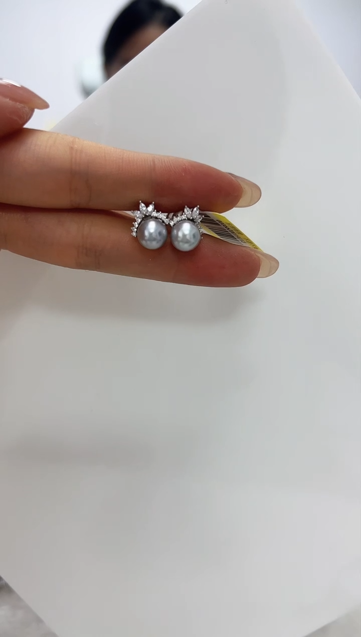 【闪购商品】海水珍珠DA银S925镶嵌c1261 灰珠7