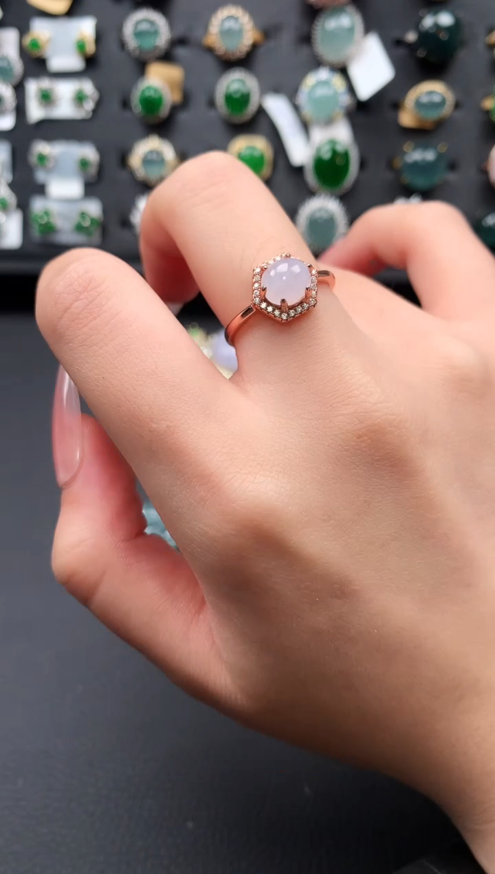 【闪购商品】翡翠戒指银S925镶嵌51241